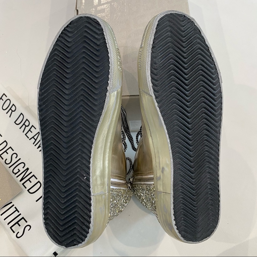 Golden Goose Slide Sneaker Neutral 37 Glitter - Picture 12 of 12